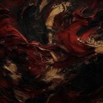 Abstarct, dark, gold, red -Armuth art